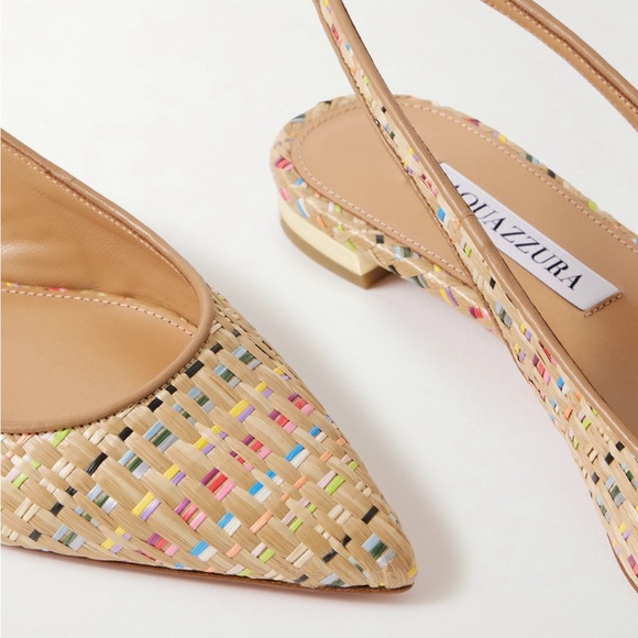 AQUAZZURA
Purist raffia slingback flats size 37 (US 7) - Picture 5 of 10